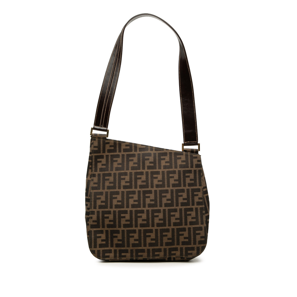 Pre-Loved Fendi Zucca Canvas Shoulder Bag
